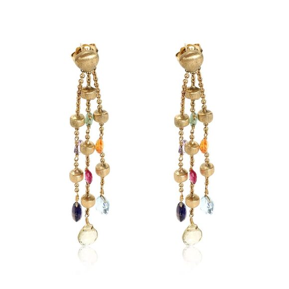 Marco Bicego Paradise 3 Strand Mixed Gemstone Earring in 18k Yellow Gold - Picture 1 of 3